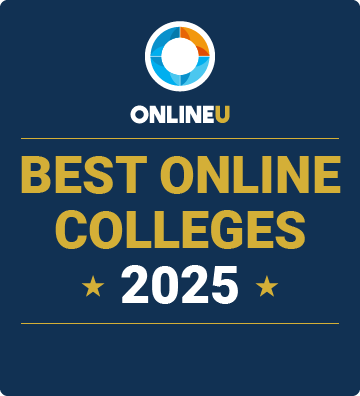 OnlineU Best Online Colleges 2025 logo