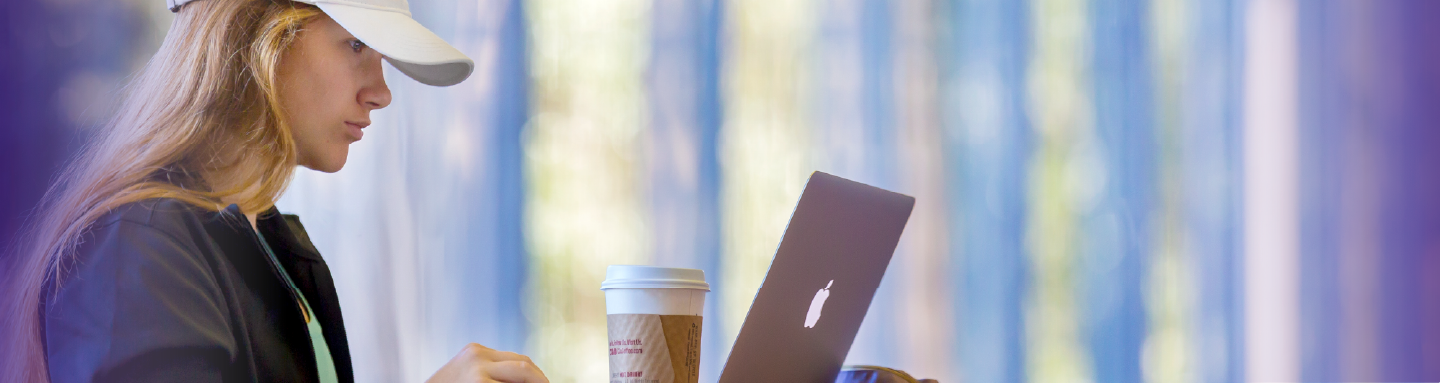 student on computer