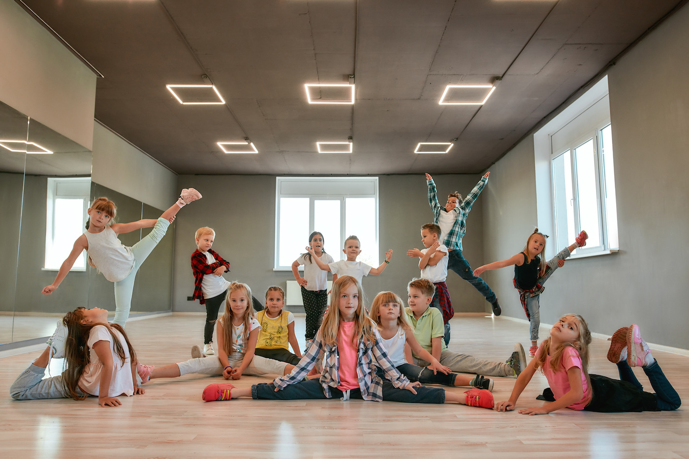 Children in dance pose