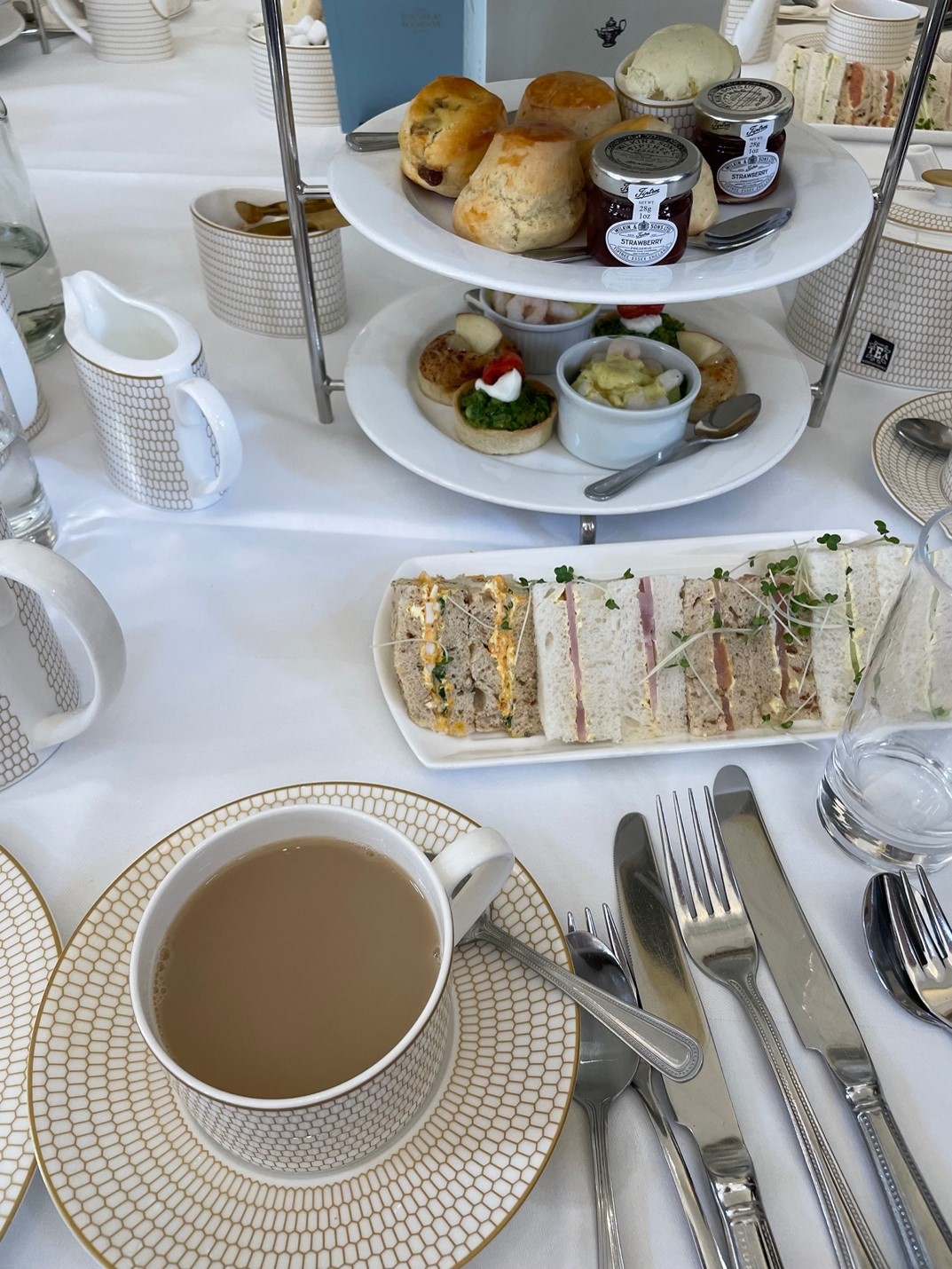 Table set for high tea