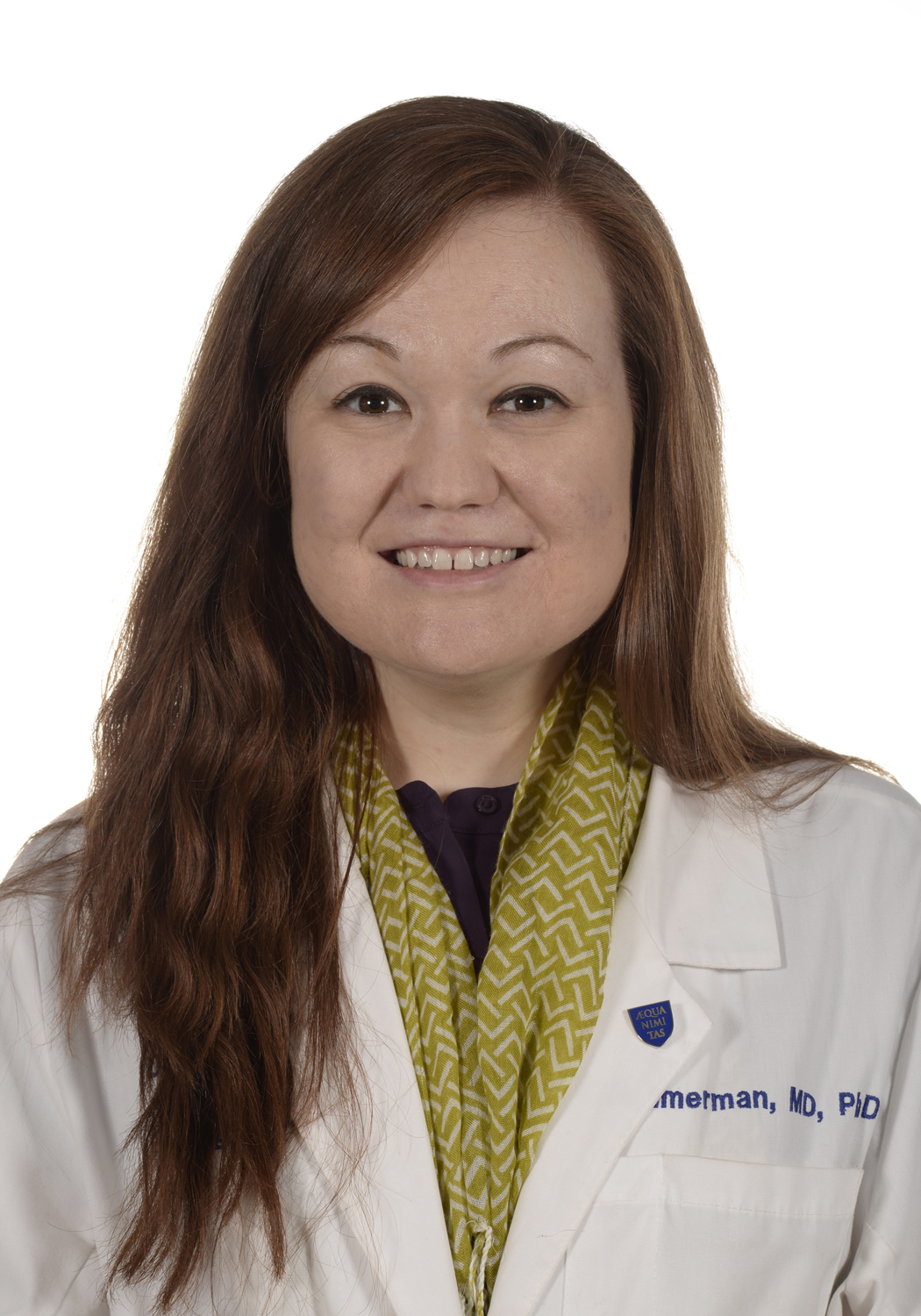 photo of Jackie Zimmerman in her white coat