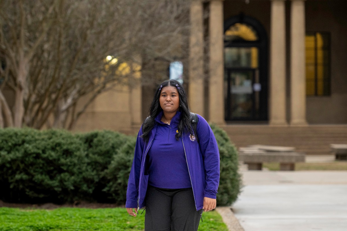 Calcea Johnson LSU student Calcea Johnson seen walking on campus
