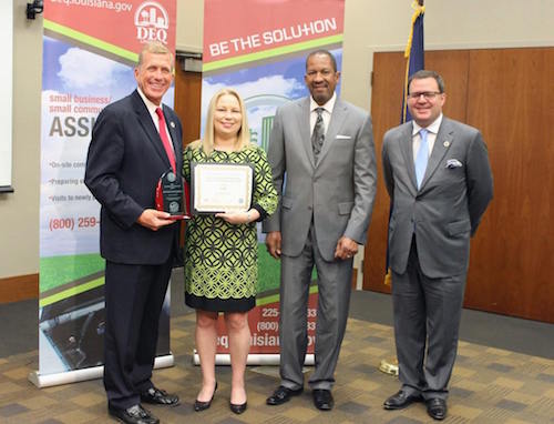 photo: sustainability group receiving an award