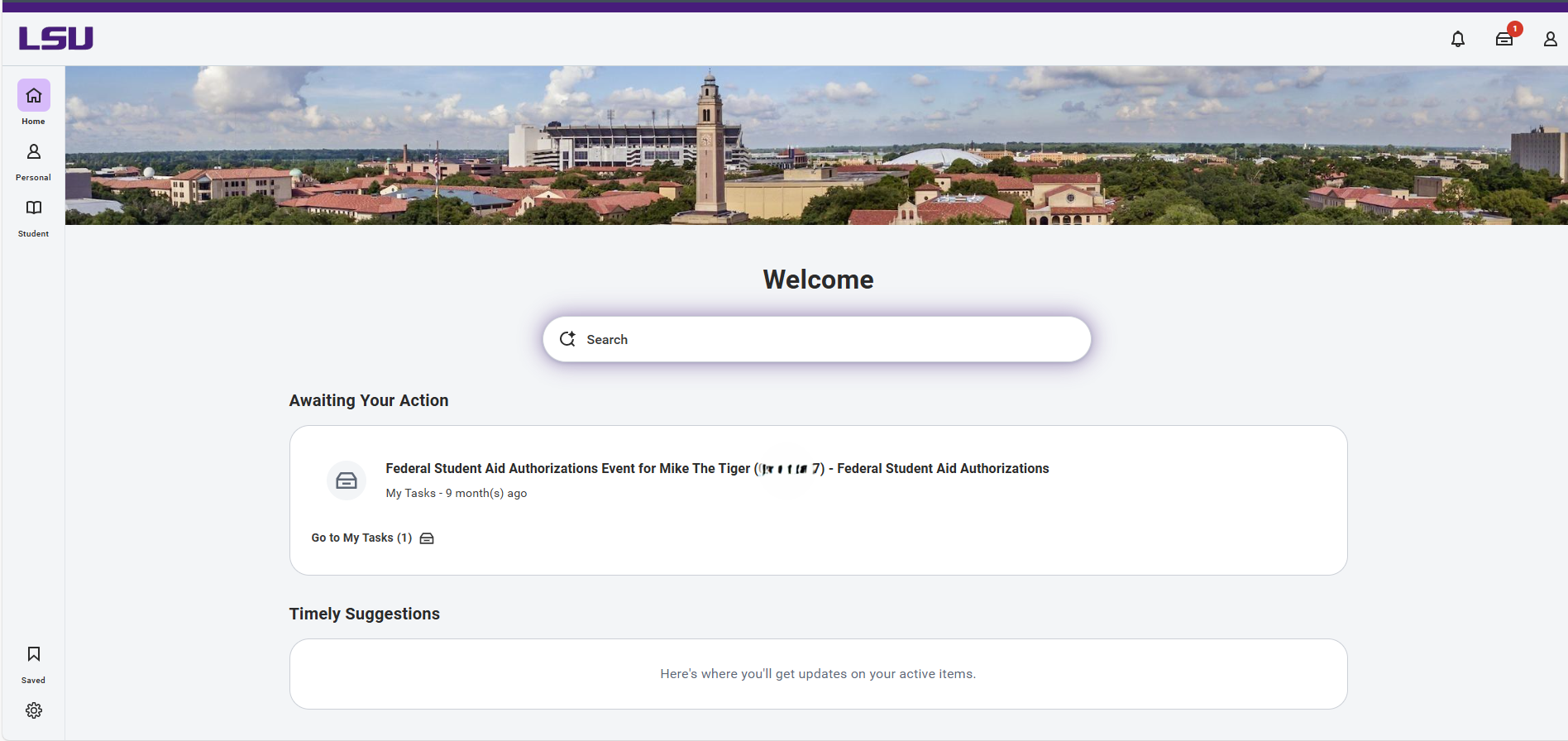 refreshed Workday homepage view